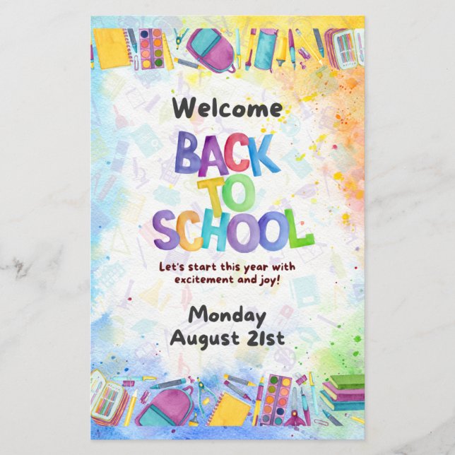 Back to School Flyer (Front)