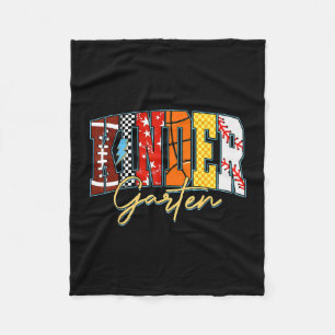Back to school football baseball basketball fleece blanket
