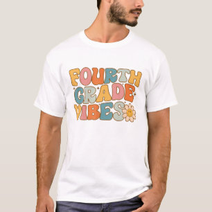 Back To School Fourth Grade Vibes Retro Teacher Wo T-Shirt
