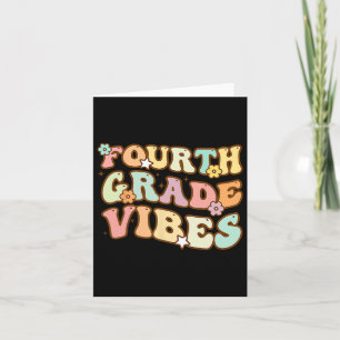 Back To School Fourth Grade Vibes Student Teacher  Card