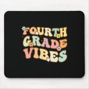 Back To School Fourth Grade Vibes Student Teacher Mouse Pad
