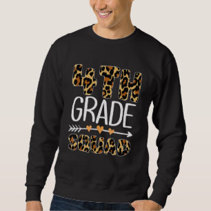 Back To School Fouth Grade 4th Grade Squad Leopard Sweatshirt