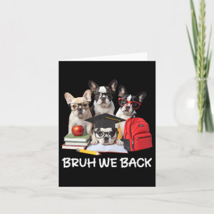 Back To School French Bulldog Pupdogs Card