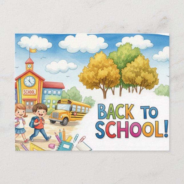 Back to School Friends Postcard (Front)