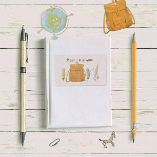 Back to School Friends Rectangular Sticker