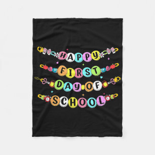 Back To School Friendship Bracelet First Day Of Sc Fleece Blanket