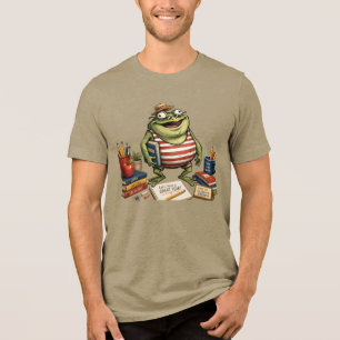 Back to School Frog PNG, Teacher Classroom Decor, Tri-Blend Shirt