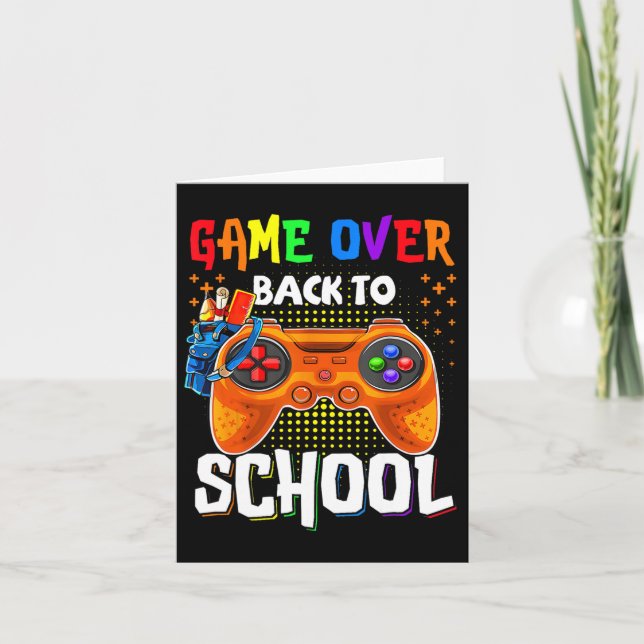 Back To School Fun Game Over Teacher Student Contr Card (Front)