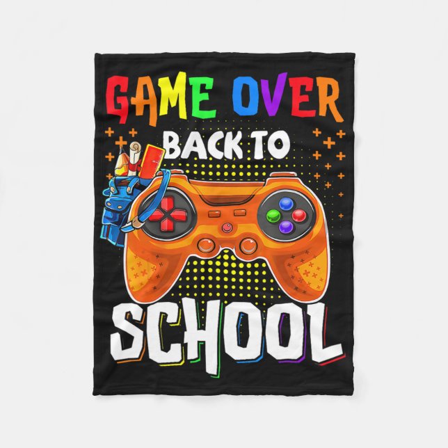 Back To School Fun Game Over Teacher Student Contr Fleece Blanket (Front)