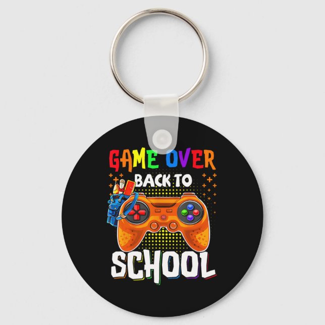 Back To School Fun Game Over Teacher Student Contr Key Ring (Front)