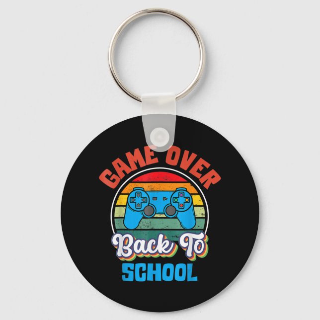 Back to School Fun Game Over Teacher Student Contr Key Ring (Front)