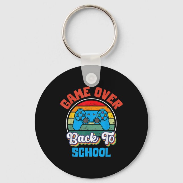 Back To School Fun Game Over Teacher Student Contr Key Ring (Front)