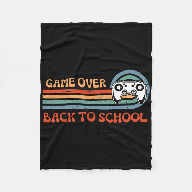 Back To School Fun Game Over Teacher Student Video Fleece Blanket (Front)