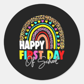 Back To School Fun Happy First Day Of School For T Classic Round Sticker