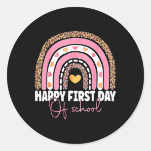 Back To School Fun Happy First Day Of School For T Classic Round Sticker