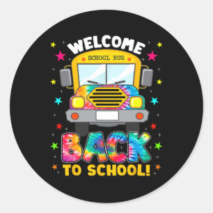 Back To School Fun Outfit School Bus Driver  Classic Round Sticker