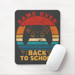 Back to School Funny Game Over Student Controller Mouse Pad