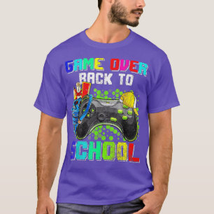 Back to School Funny Game Over Teacher Student Con T-Shirt
