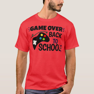 Back to School Funny Game Over Teacher Student Con T-Shirt