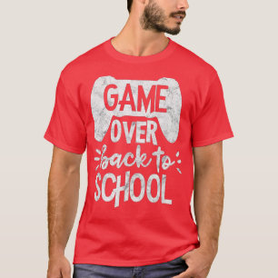 Back to School Funny Game Over Teacher Student Con T-Shirt