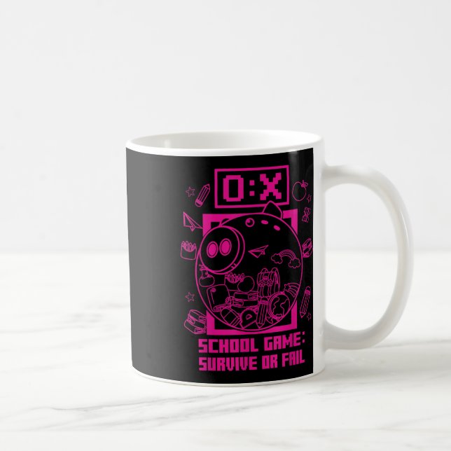 Back To School Funny School Game Survive Or Fail S Coffee Mug (Right)