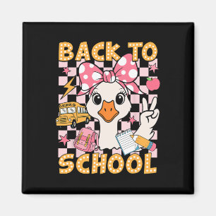 Back To School Funny Silly Goose First Day Of Scho Magnet