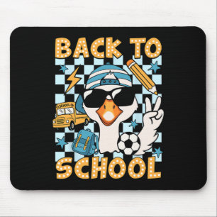 Back To School Funny Silly Goose First Day Of Scho Mouse Pad