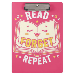 Back to school Funny Sleepy Book Student Clipboard