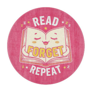 Back to school Funny Sleepy Book Student  Cutting Board