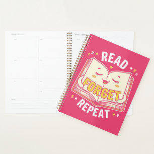 Back to school Funny Sleepy Book Student Planner
