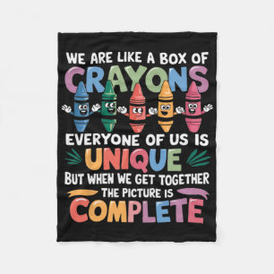 Back To School Funny Teacher We Are Like A Box Of Fleece Blanket