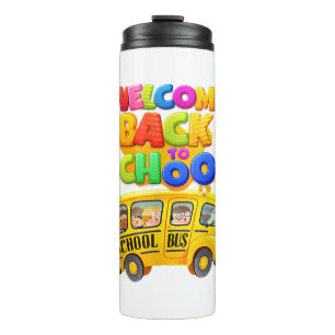 Back To School Funny The WHEELS On The BUS Toddler Thermal Tumbler