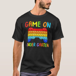 Back To School Game Kids On Kindergarten Gamer Pop T-Shirt