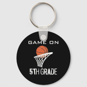 Back To School Game On 5th Grade Fun Basketball Ki Key Ring