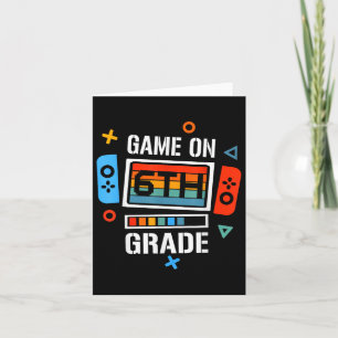 Back To School Game On 6th Grade Funny Gamer Kids Card
