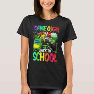 Back To School  Game Over Teacher Student Controll T-Shirt