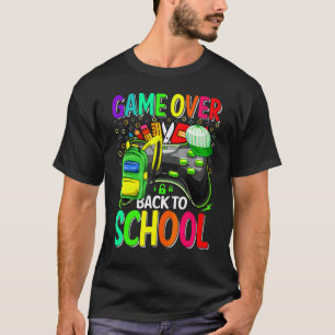Back To School Game Over Teacher Student Controlle T-Shirt