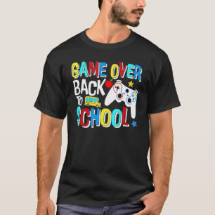 Back To School Game Over Teacher Student Controlle T-Shirt