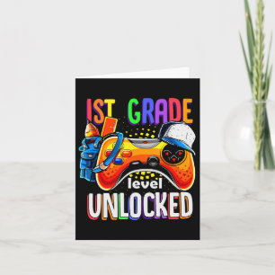 Back To School Gamepad 1st First Grade Level Unloc Card
