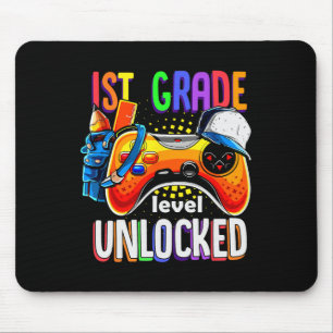 Back To School Gamepad 1st First Grade Level Unloc Mouse Pad