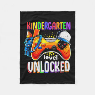 Back To School Gamepad Kindergarten Level Unlocked Fleece Blanket