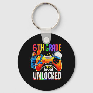 Back To School Gamepad Sixth 6th Grade Level Unloc Key Ring