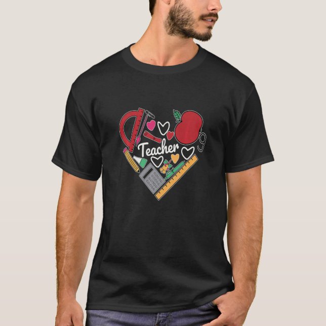 Back To School Geek Nerd Math Science Teacher  Mat T-Shirt (Front)