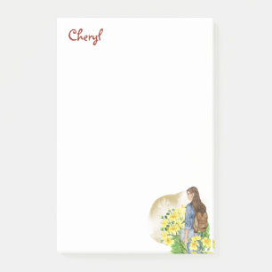 Back to School Girl Post-it Notes