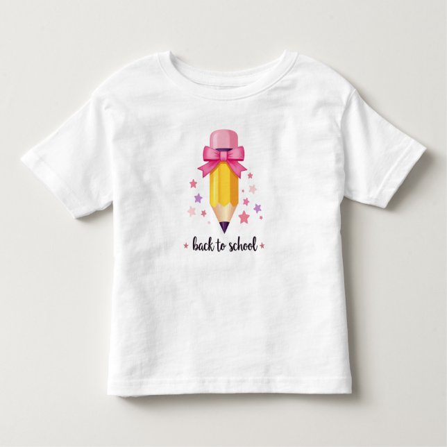 Back to School girl Shirt, Kindergarten,Pre-K Toddler T-Shirt (Front)