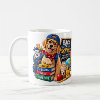 Back to School Golden Retriever Funny Dog Coffee Mug