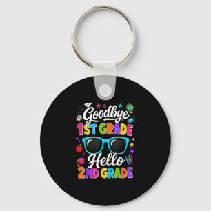 Back to school goodbye 1st hello 2nd grade school key ring
