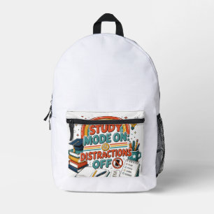 Back to School Graphic Shirt, College Study Gift, Printed Backpack