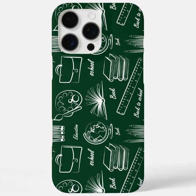 Back To School Green White  Case-Mate iPhone Case (Back)