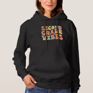 Back To School Groovy Second Grade Vibes 2nd Grade Hoodie